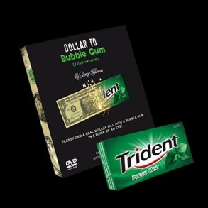 Dollar to Bubble Gum (Trident) by Twister Magic