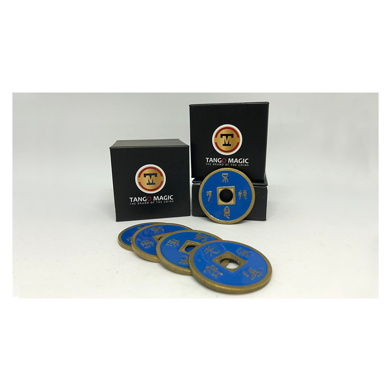Expanded Shell Chinese Coin made in Brass (Blue) by Tango