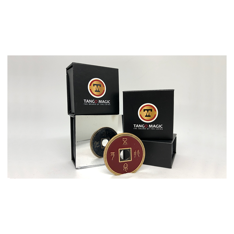  Chinese Coin - Black &amp; Red by Tango Magic