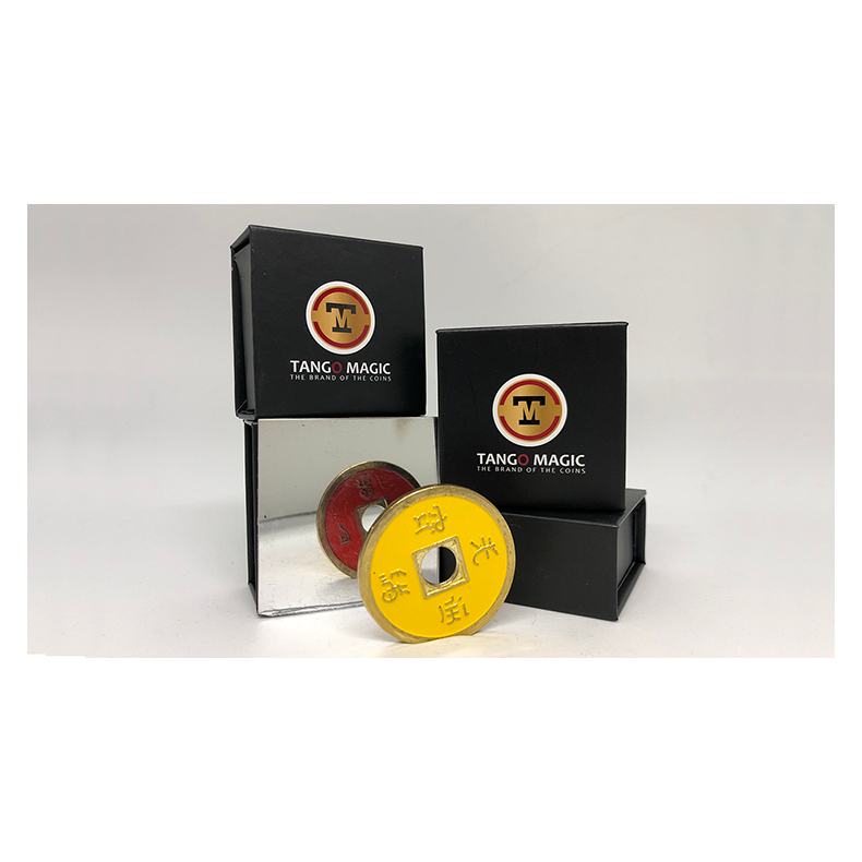 Chinese Coin - Red &amp; Yellow by Tango Mag