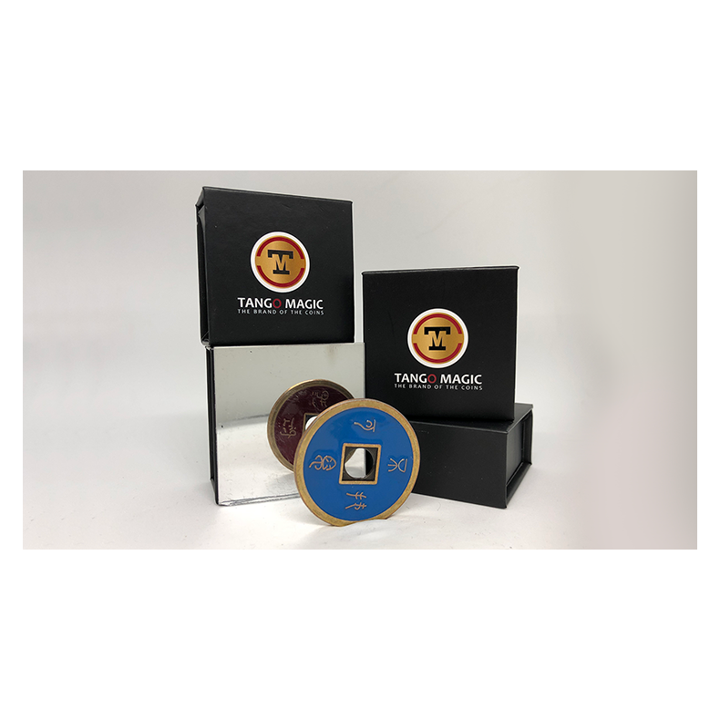 Chinese Coin - Blue &amp; Red by Tango Magic