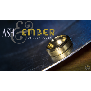 Ash and Ember Gold Beveled Size 9 (2 Rings) by Zach Heath