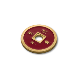 Dollar Size Chinese Coin (Black and Red) by Tango