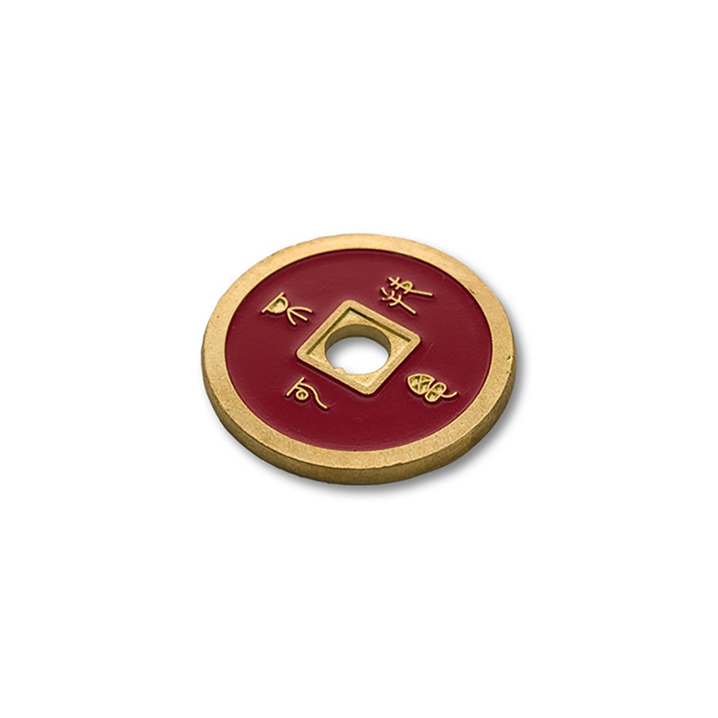 Dollar Size Chinese Coin (Black and Red) by Tango