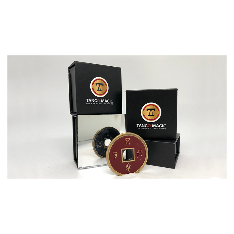 Dollar Size Chinese Coin (Black and Red) by Tango