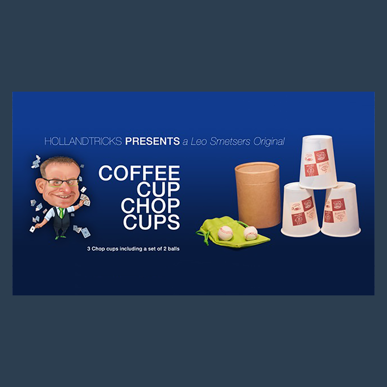 Coffee Cup Chop Cup (3 cups and 2 balls) by Leo Smetsers