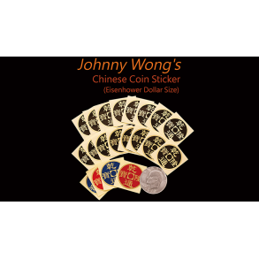 Johnny Wong's Chinese Coin Sticker 20 pcs (Eisenhower Dollar Size)