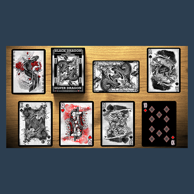Silver Dragon (Standard Edition) Playing Cards by Craig Maidment