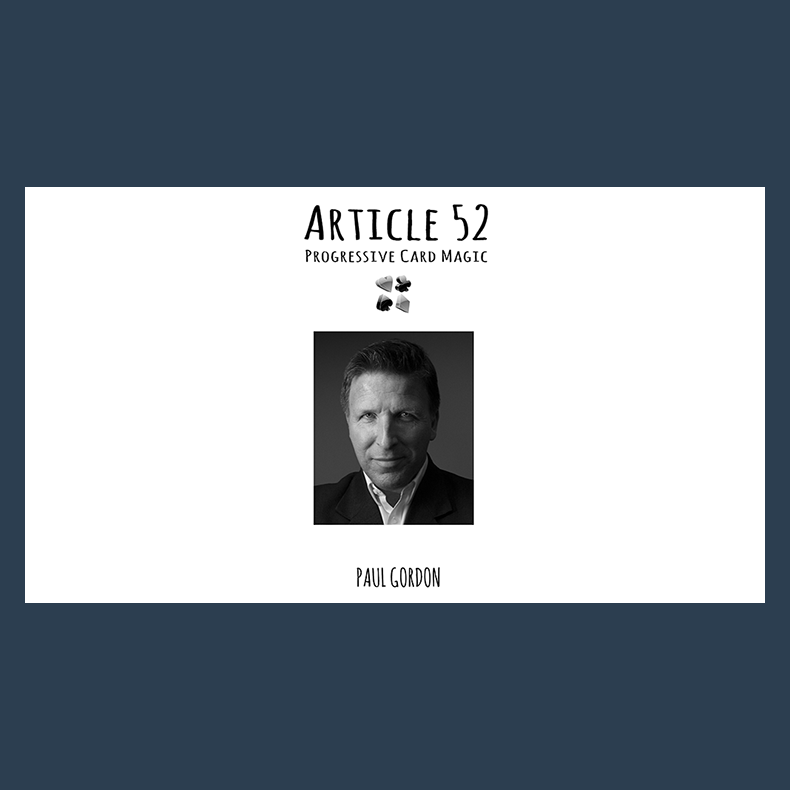 Article 52 by Paul Gordon - Book