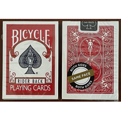 Bicycle 2 Faced Red Tuck (Mirror Deck Same on both sides) Playing Card