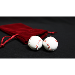 Strong Chop Cup Balls White Leather (Set of 2) by Leo Smetsers