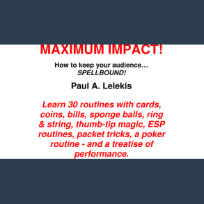 MAXIMUM IMPACT by Paul A. Lelekis eBook DOWNLOAD