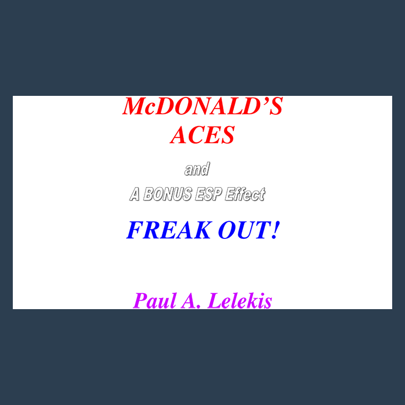 McDonald's Aces and Freak Out! by Paul A. Lelekis Mixed Media DOWNLOAD