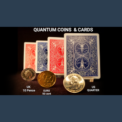 Quantum Coins by Greg Gleason (Euro 50 cent Red Card) 