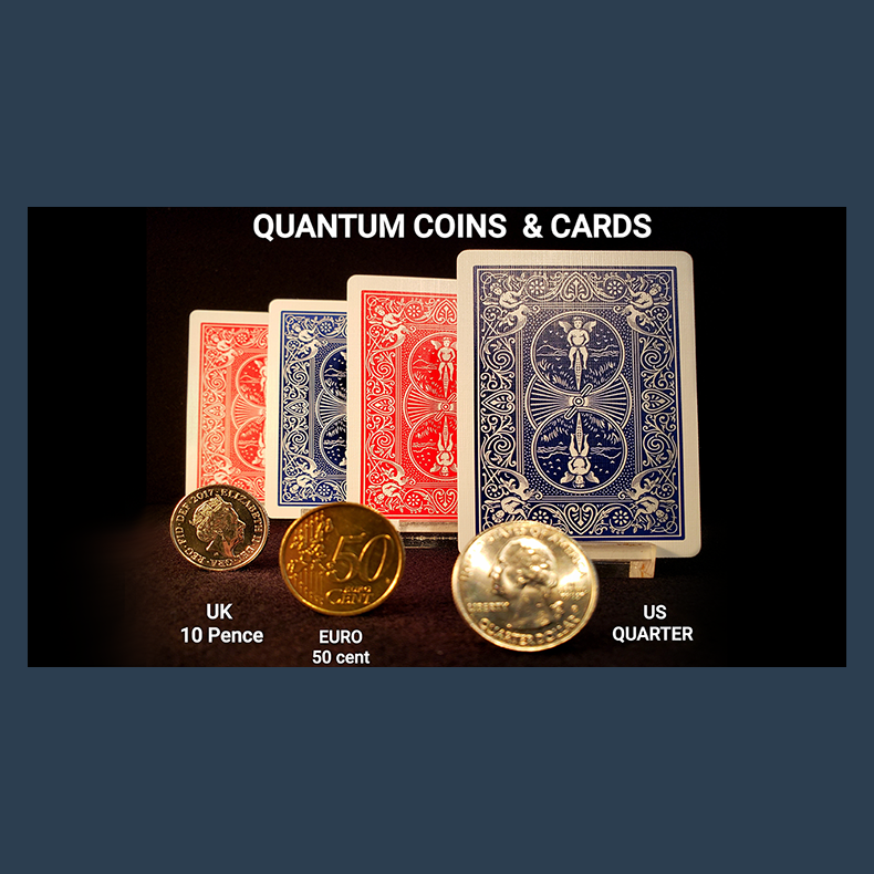 Quantum Coins by Greg Gleason (Euro 50 cent Red Card) 