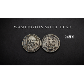 WASHINGTON SKULL HEAD COIN by Men Zi Magic