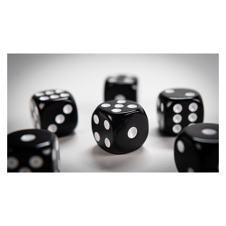 NON GIMMICKED DICE 6 PACK/BLACK by Tony Anverdi