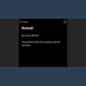 Noted by Jonny Ritchie video DOWNLOAD