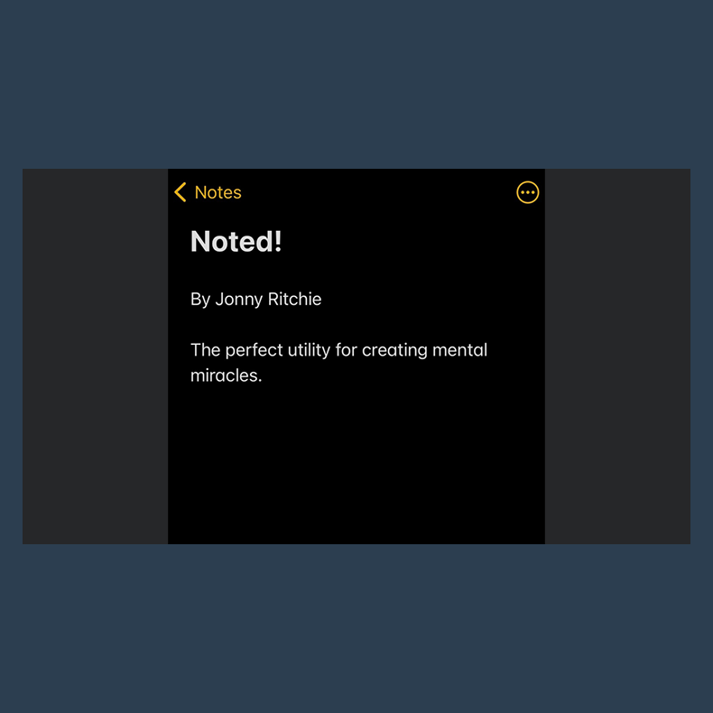 Noted by Jonny Ritchie video DOWNLOAD