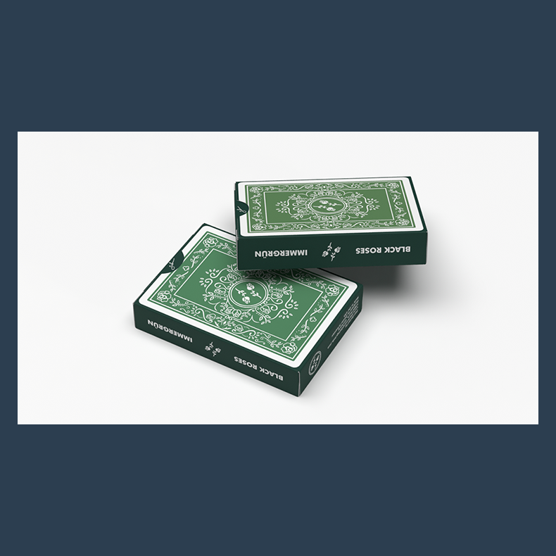 BLACK ROSES IMMERGR�N Playing Cards