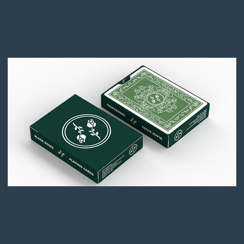 BLACK ROSES IMMERGR�N Playing Cards