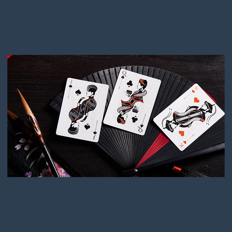 Oriental Memory Black playing Cards