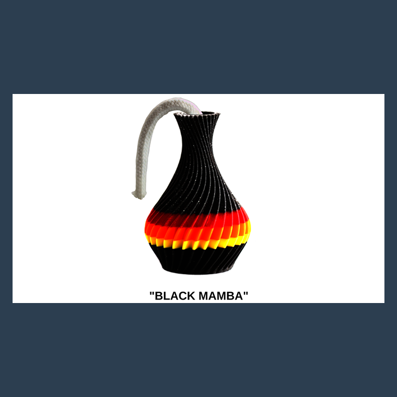 The American Prayer Vase Genie Bottle BLACK MAMBA by Big Guy's Magic