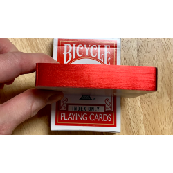 Gilded Red Bicycle Index Only Playing Cards