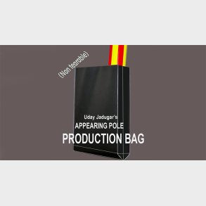 APPEARING POLE BAG BLACK (Gimmicked / No Tear) by Uday Jadugar