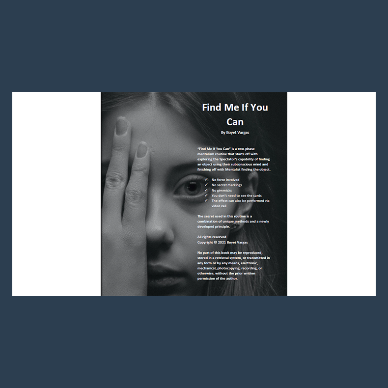 Find Me If You Can by Boyet Vargas ebook DOWNLOAD