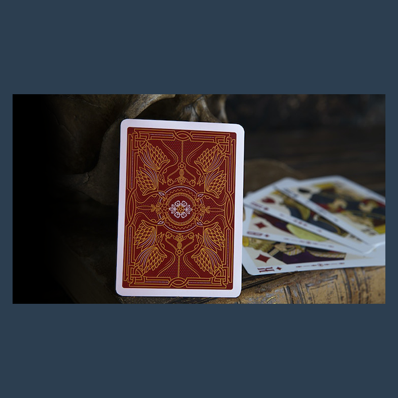 Shakespeare (Burgundy) Playing Cards