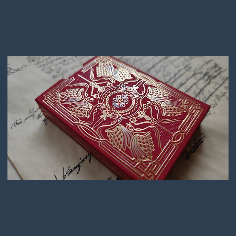 Shakespeare (Burgundy) Playing Cards