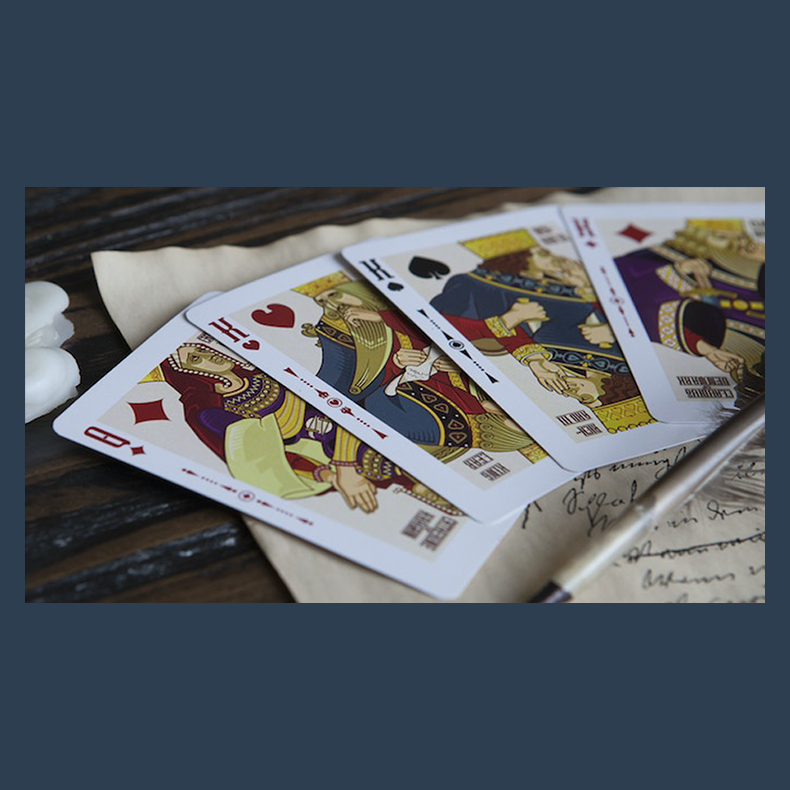 Shakespeare (Burgundy) Playing Cards