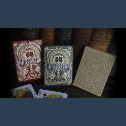 Shakespeare (Burgundy) Playing Cards