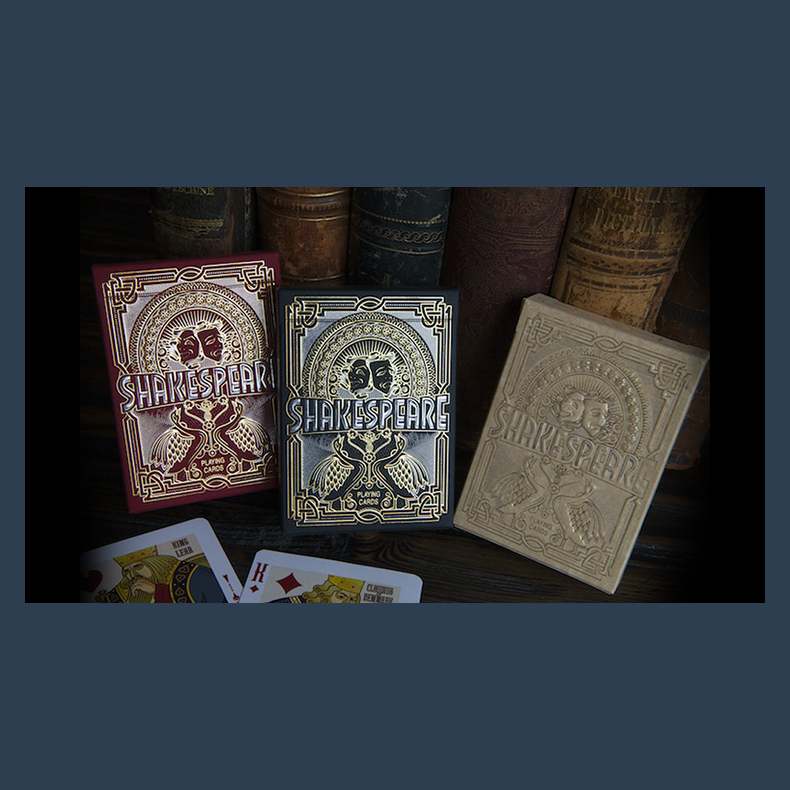 Shakespeare (Burgundy) Playing Cards
