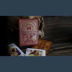 Shakespeare (Burgundy) Playing Cards
