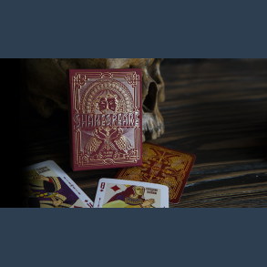 Shakespeare (Burgundy) Playing Cards