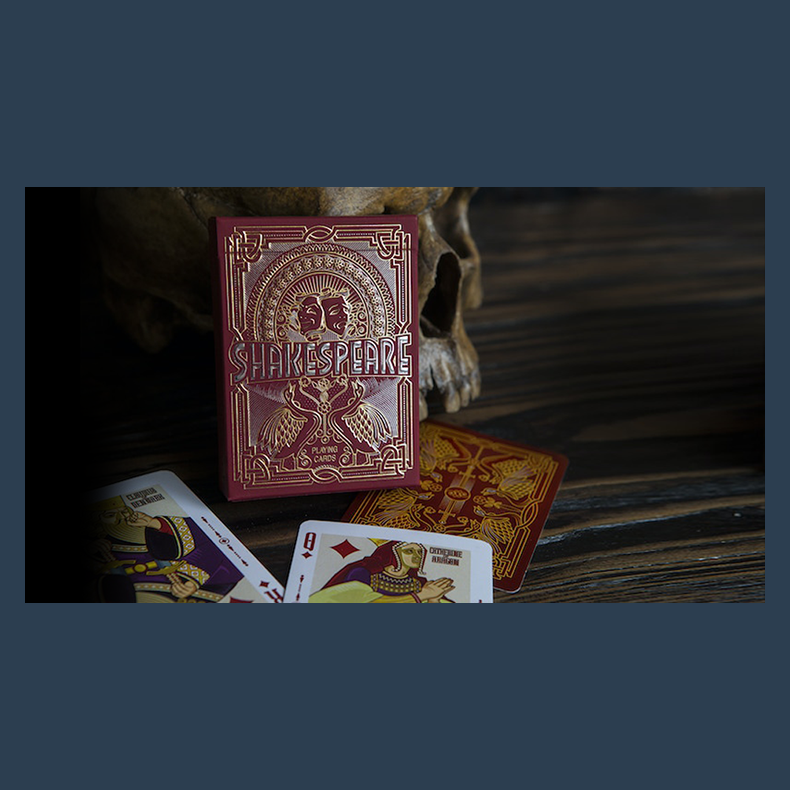 Shakespeare (Burgundy) Playing Cards