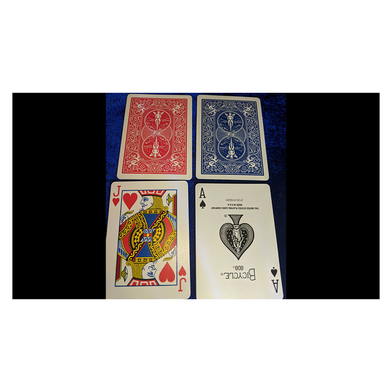 Magnetic Card- Bicycle Cards (2 Per Package) Double Back Blue by Chazpro