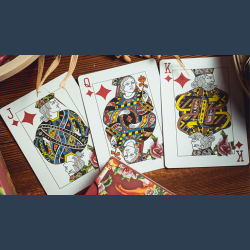 Phoenix and Peony (Green) Playing Cards by Bacon Playing Card Company