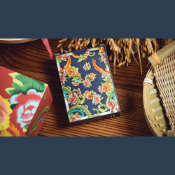 Phoenix and Peony (Blue) Playing Cards by Bacon Playing Card Company