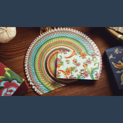 Phoenix and Peony (Blue) Playing Cards by Bacon Playing Card Company