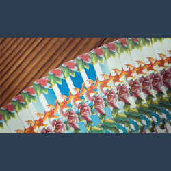 Phoenix and Peony (Blue) Playing Cards by Bacon Playing Card Company