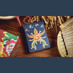 Phoenix and Peony (Blue) Playing Cards by Bacon Playing Card Company