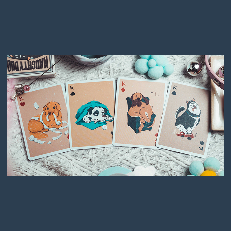 Naughty Dog Playing Cards by 808 Magic and Bacon Playing Card