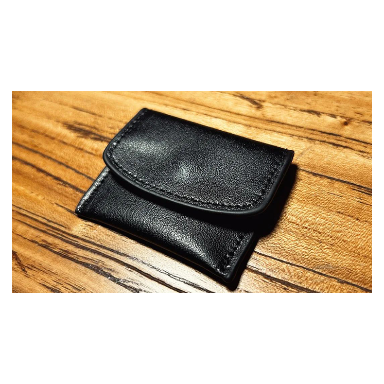 The Cowhide Coin Wallet (Black) by Bacon Magic