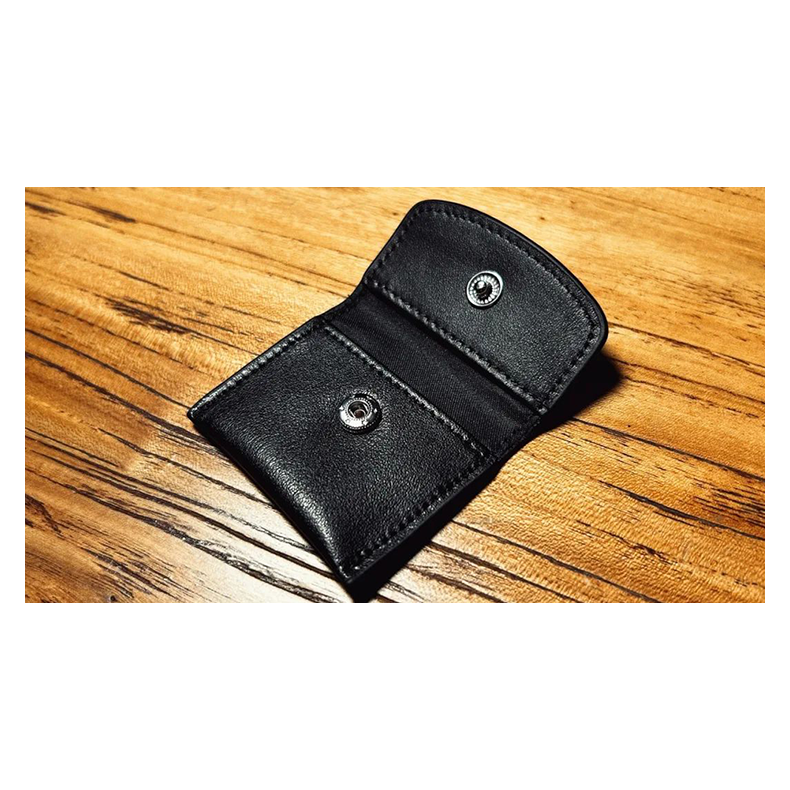 The Cowhide Coin Wallet (Black) by Bacon Magic