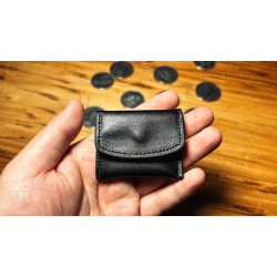 The Cowhide Coin Wallet (Black) by Bacon Magic