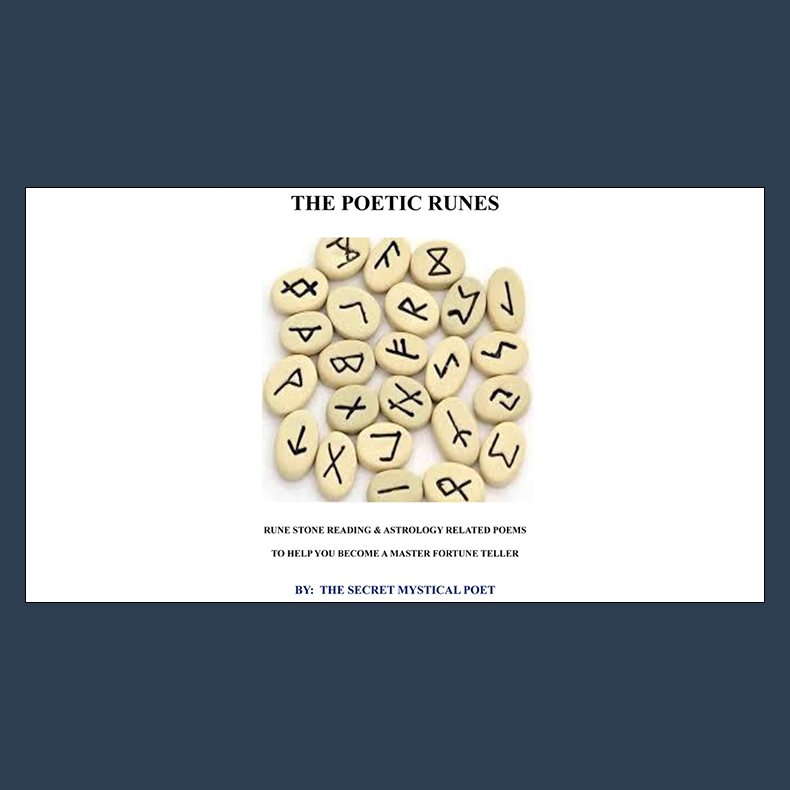 THE POETIC RUNES RUNE STONE READING &amp; ASTROLOGY RELATED POEMSTO HELP YOU BECOME A MASTER FORTUNE TELLER by The Secret Mystical Poet &amp; Jonathan Royle - eBook DOWNLOAD