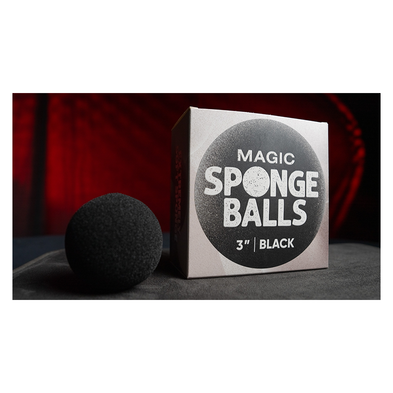 Magic Sponge Balls 50PK BLACK 3 inc